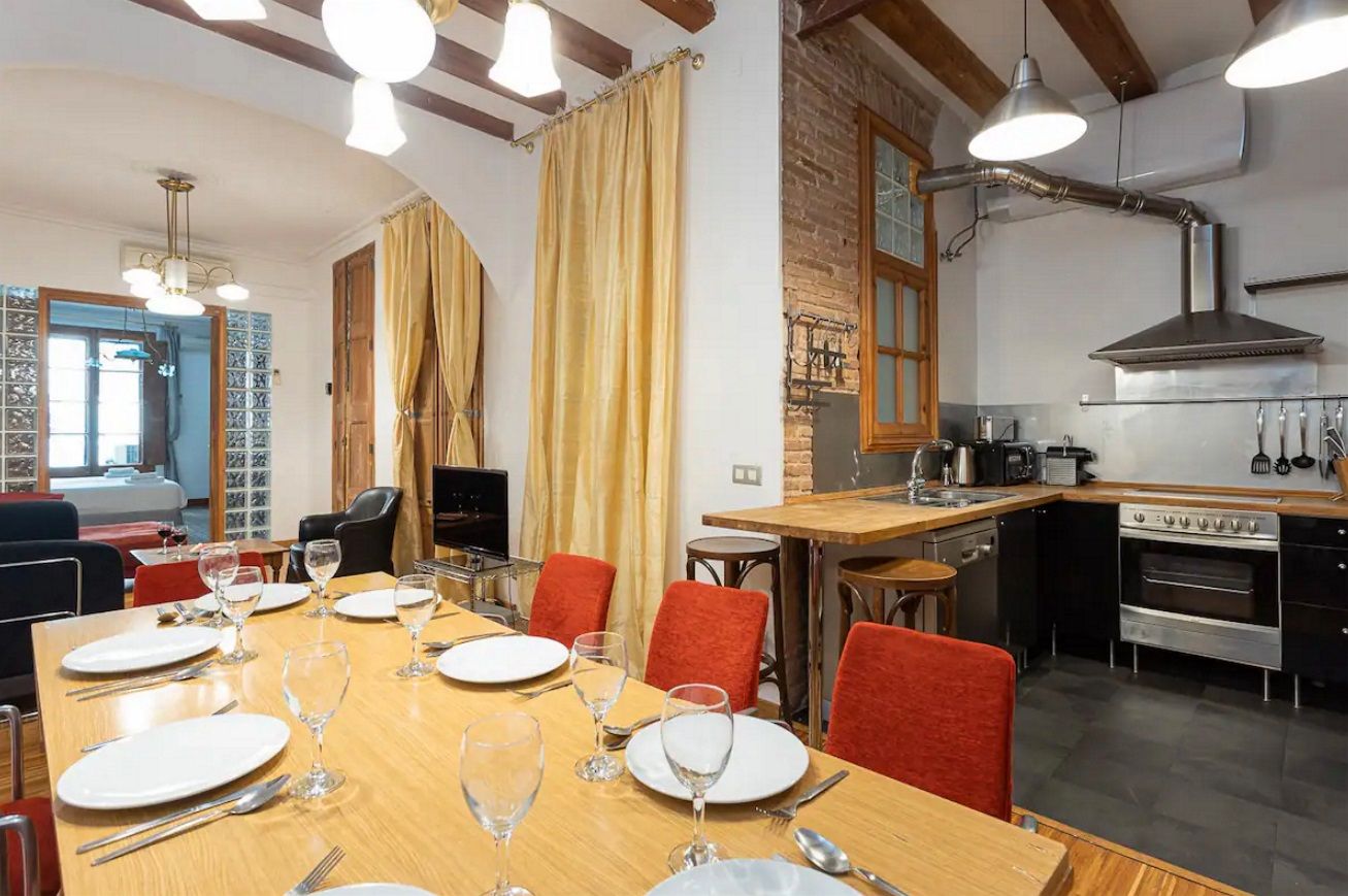 Dining room of Apartment to rent in  Barcelona Capital  with Air Conditioner, Heating and Terrace