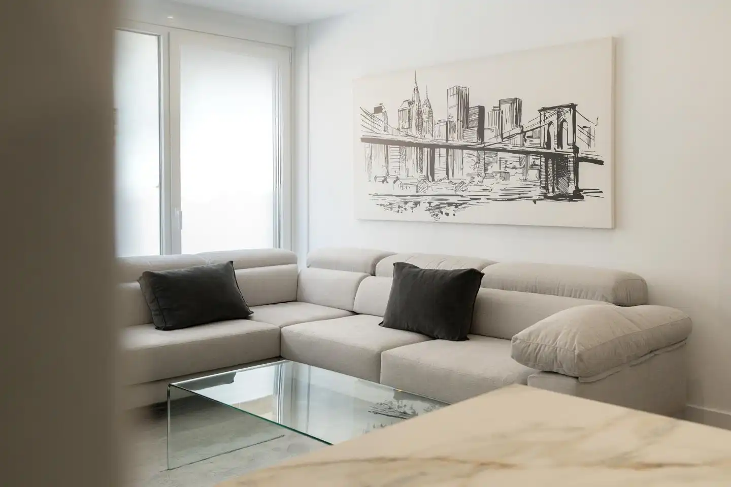 Living room of Ground floor for sale in A Coruña Capital   with Heating and Furnished