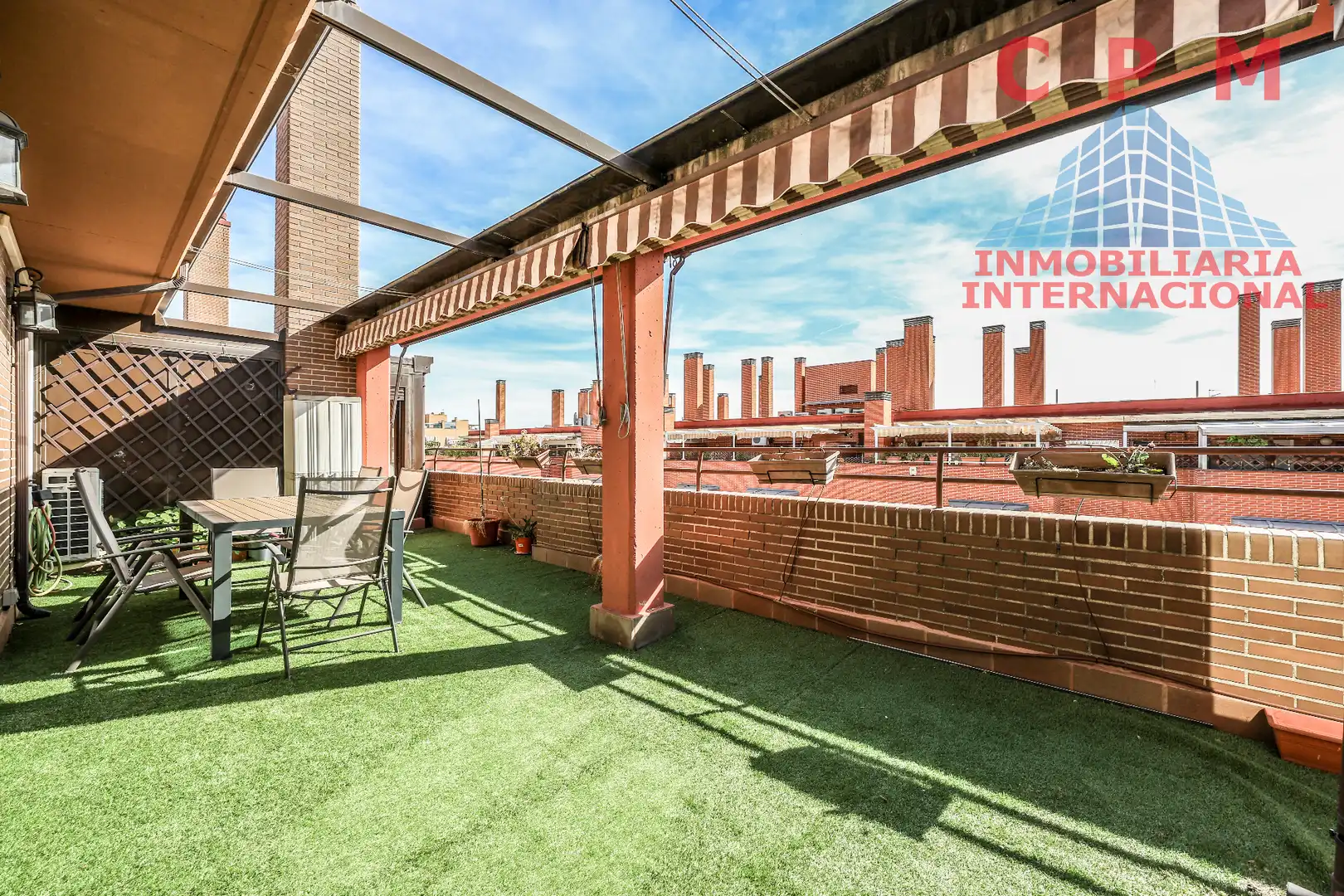 Terrasse von Dachboden zur Miete in Madrid mit Klimaanlage, Heizung und Parkett