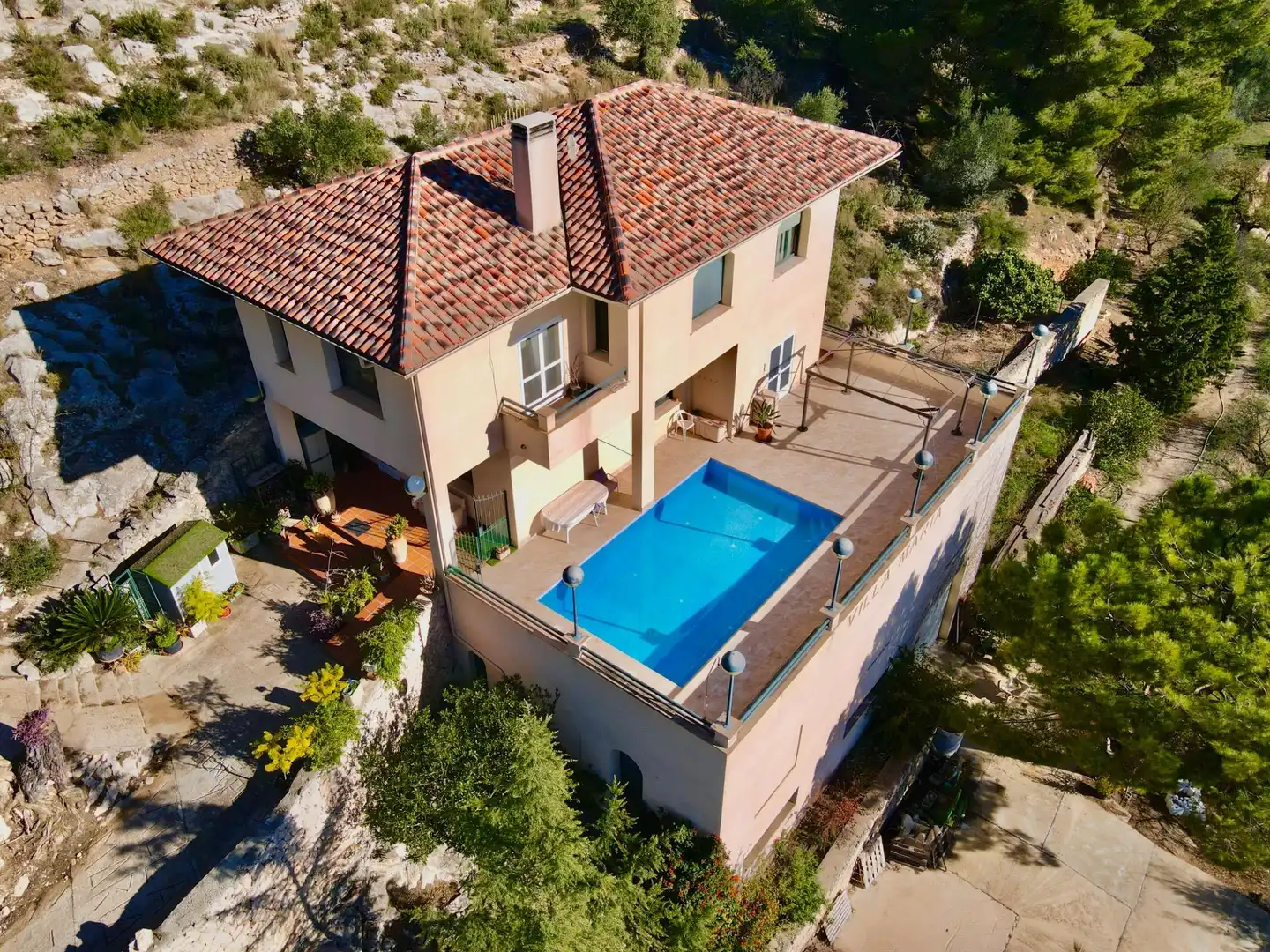 Piscina de Finca rústica en venda en Cocentaina amb Calefacció, Jardí privat i Parquet
