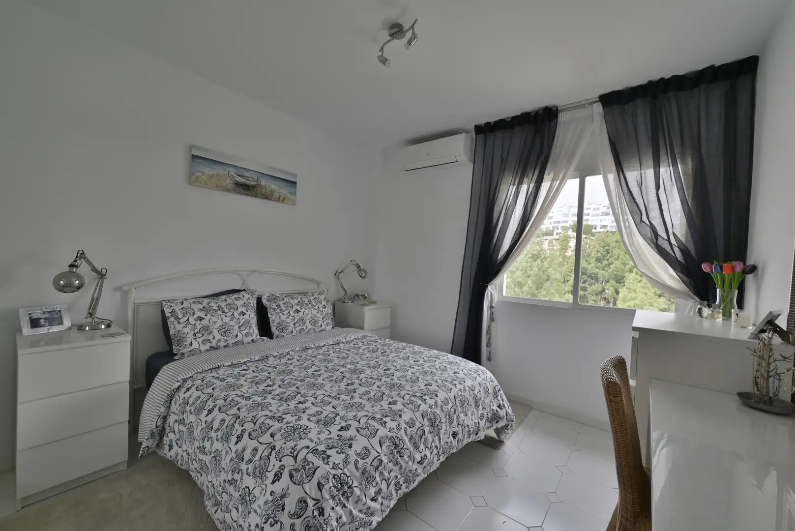 Schlafzimmer von Wohnungen zum Verkauf in Mijas mit Klimaanlage, Terrasse und Schwimmbad