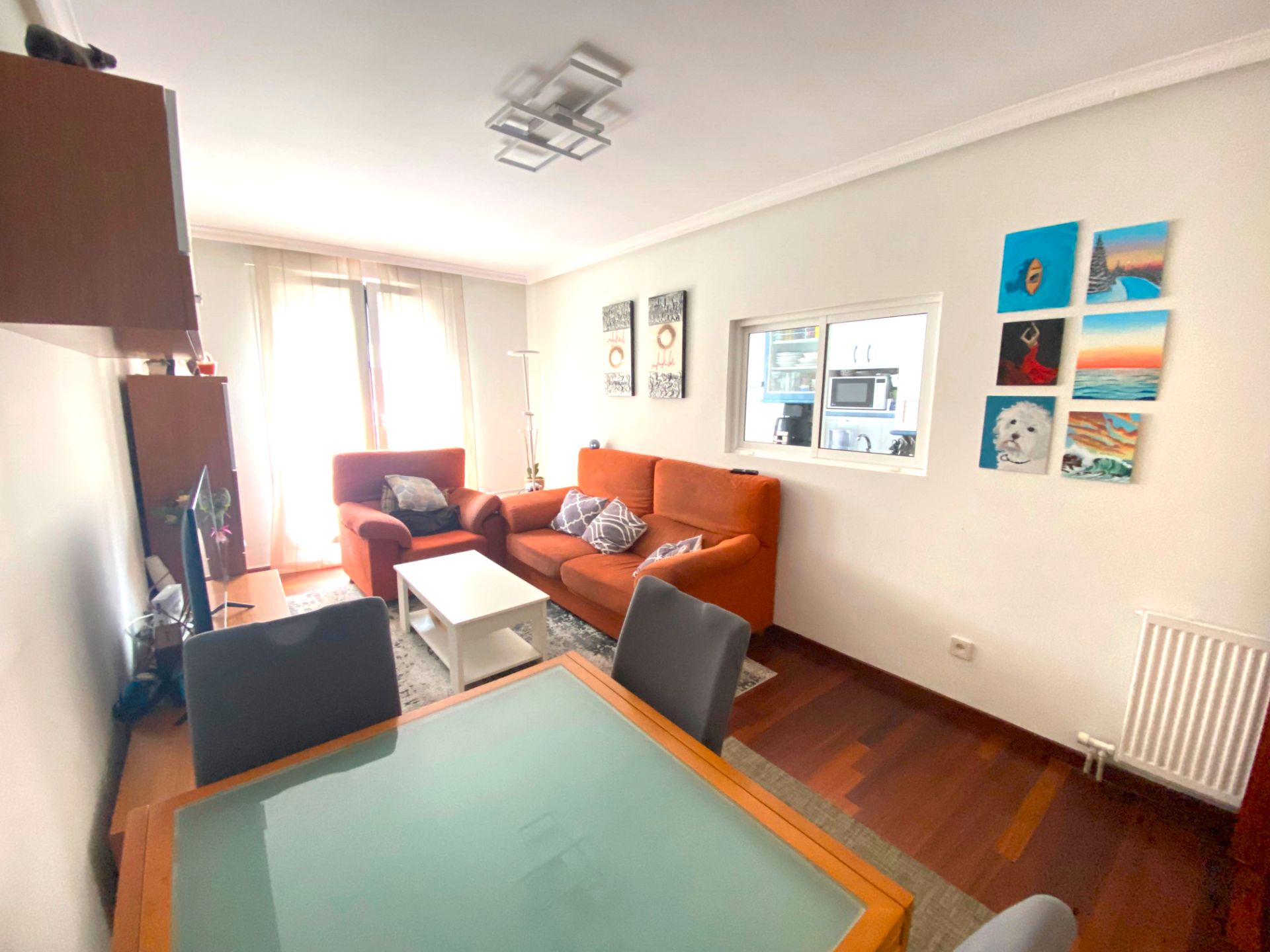 Living room of Flat for sale in Castro-Urdiales  with Heating, Parquet flooring and Terrace