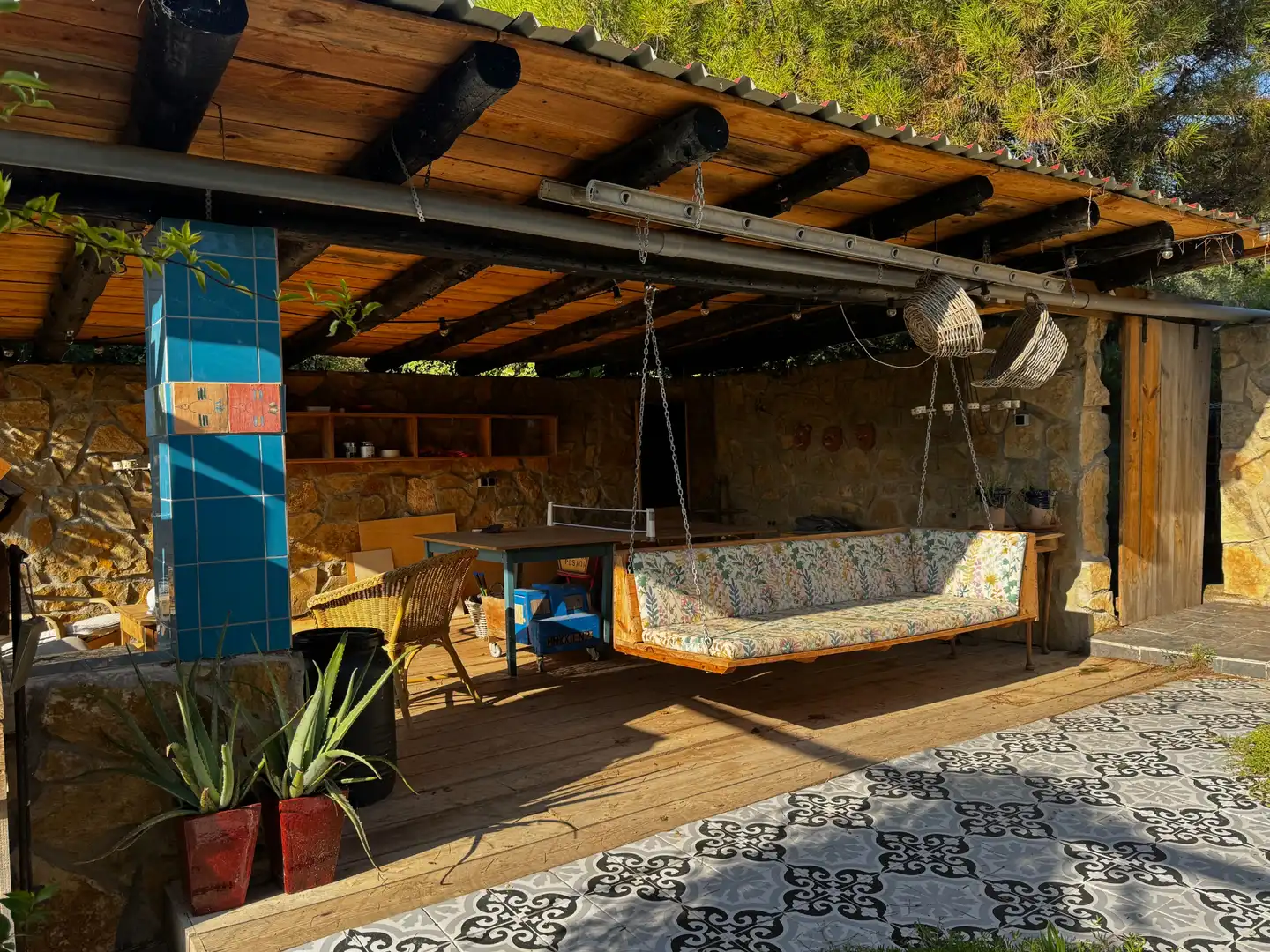 Terraza de Finca rústica en venta en Lledó con Aire acondicionado, Terraza y Piscina