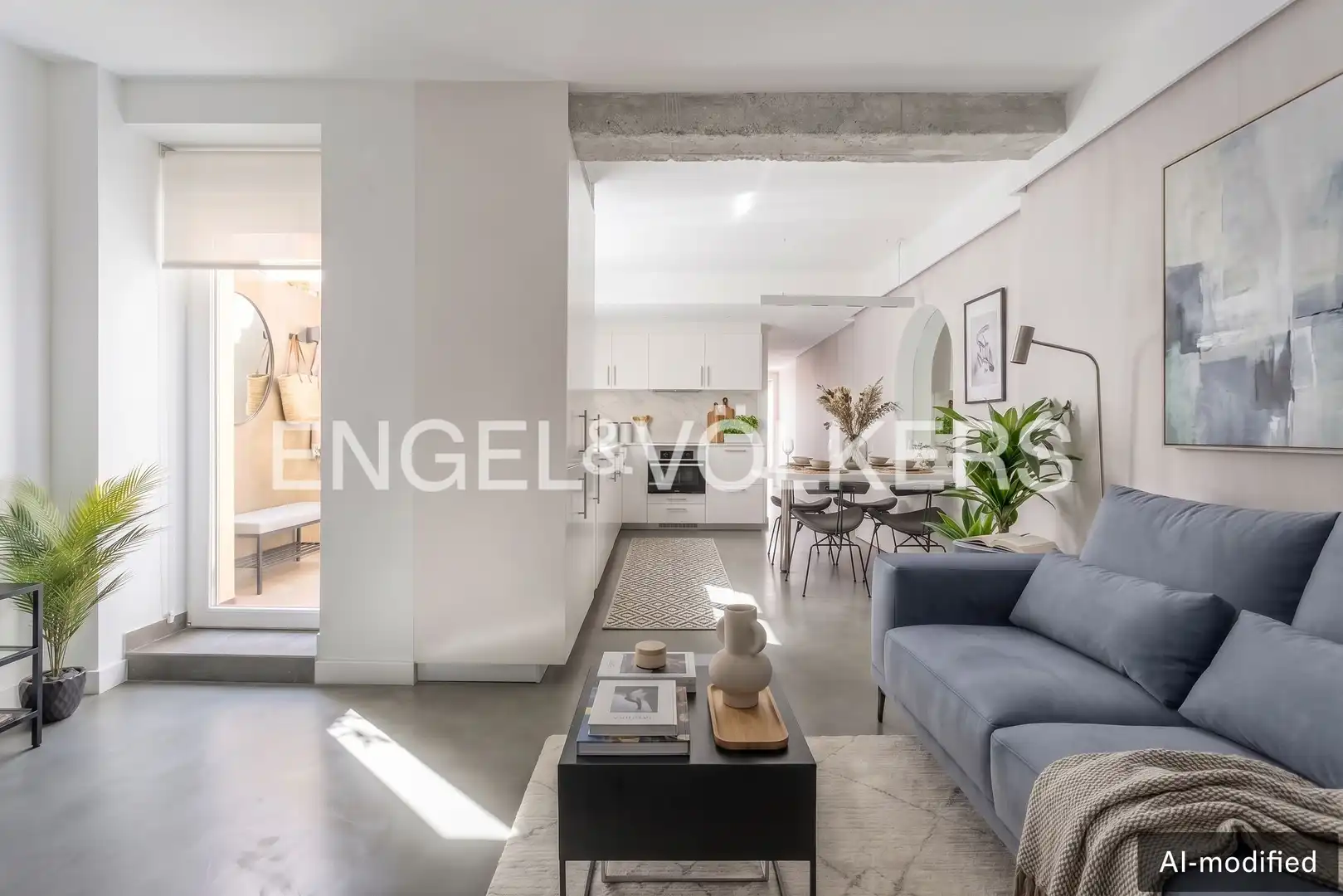 Living room of Flat for rent in Valencia  with Air Conditioner, Heating and Terrace