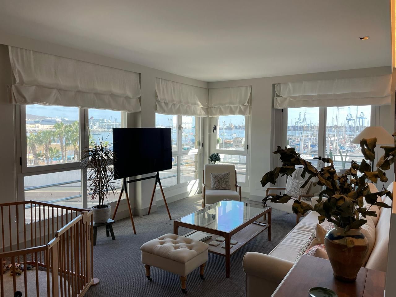 Sala de estar de Piso de alquiler en Las Palmas de Gran Canaria con Aire acondicionado y Amueblado