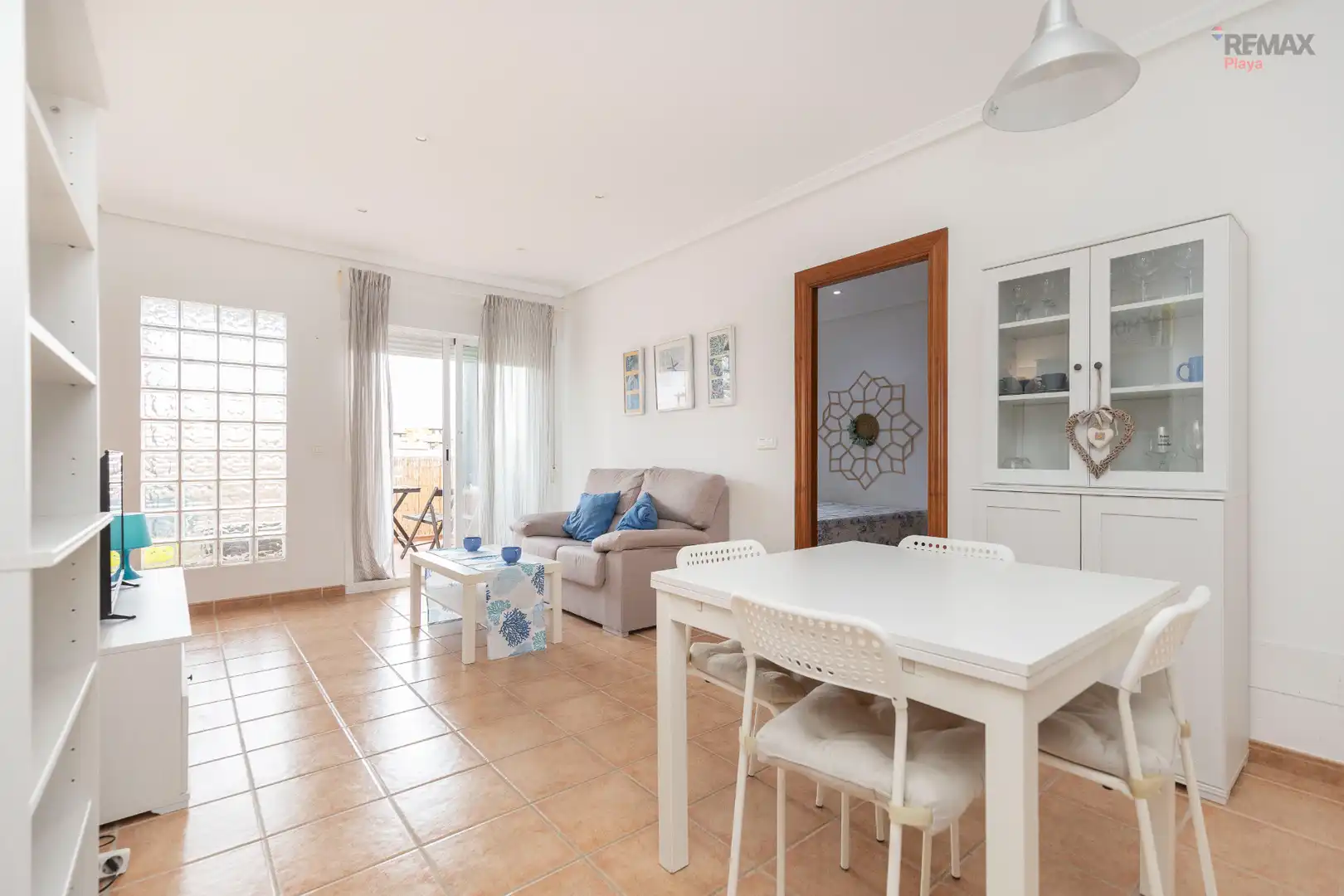 Wohnzimmer von Dachboden zum Verkauf in Vera mit Klimaanlage, Terrasse und Gemeinschaftspool