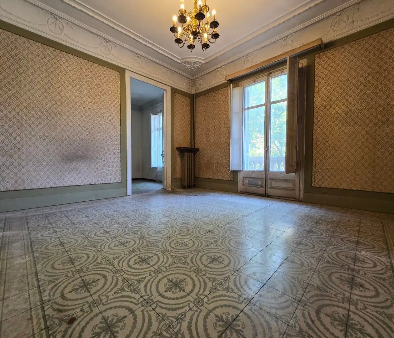 Sala de estar de Piso en venta en Barcelona con Calefacción, Trastero y Balcón