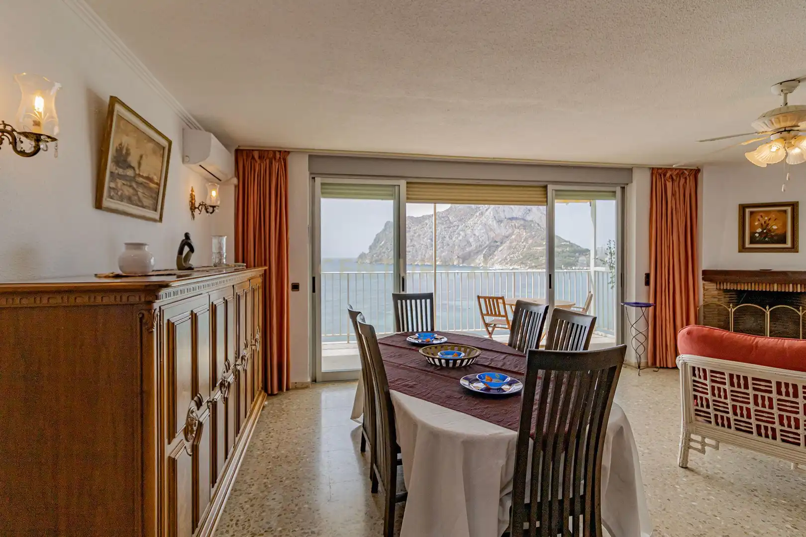 Esszimmer von Wohnungen zur Miete in Calpe / Calp mit Klimaanlage, Ofen und Waschmaschine
