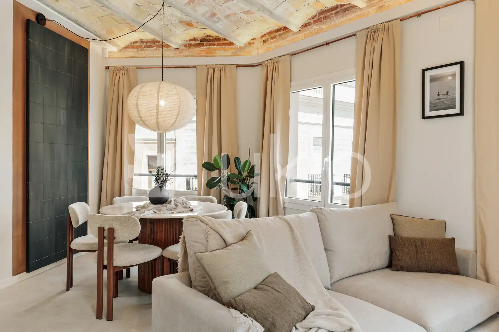 Sala de estar de Apartamento de alquiler en Barcelona con Aire acondicionado, Calefacción y Terraza