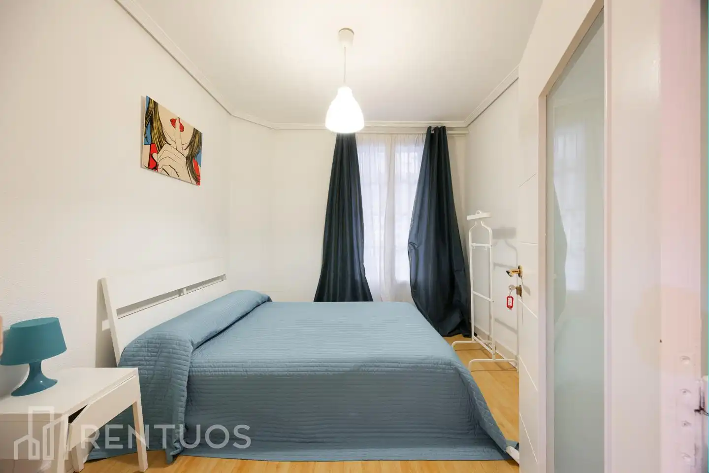 Schlafzimmer von Erdgeschoss zur Miete in Madrid mit Heizung und Möbliert