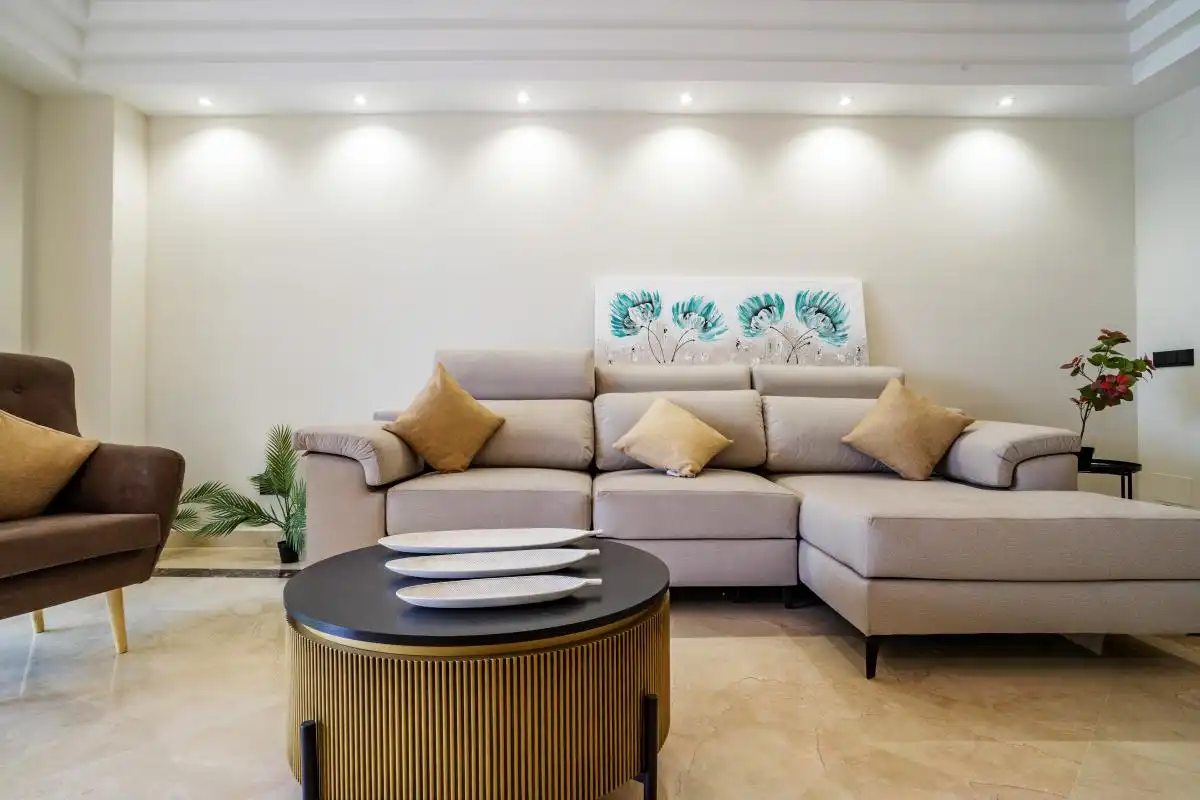 Living room of Flat for sale in Marbella  with Air Conditioner, Heating and Private garden