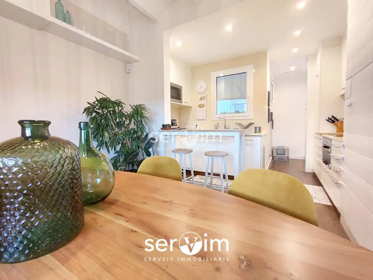 Esszimmer von Wohnung zum Verkauf in Girona Capital mit Klimaanlage, Heizung und Terrasse