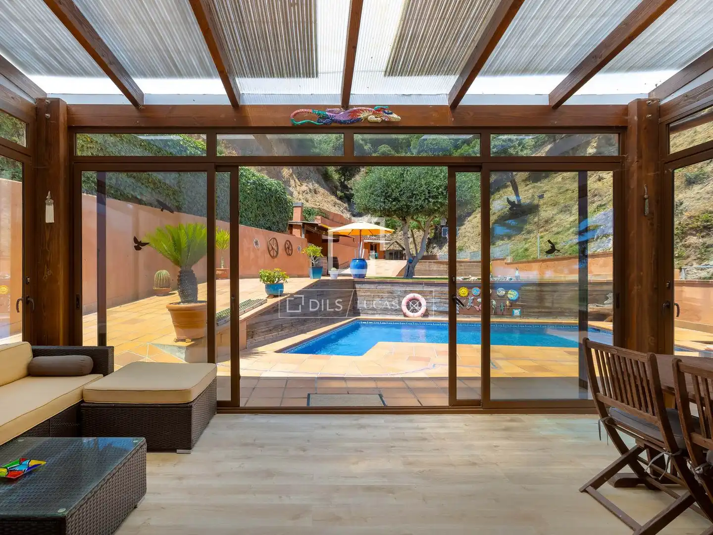 Terraza de Casa o chalet en venta en Teià con Aire acondicionado, Calefacción y Jardín privado