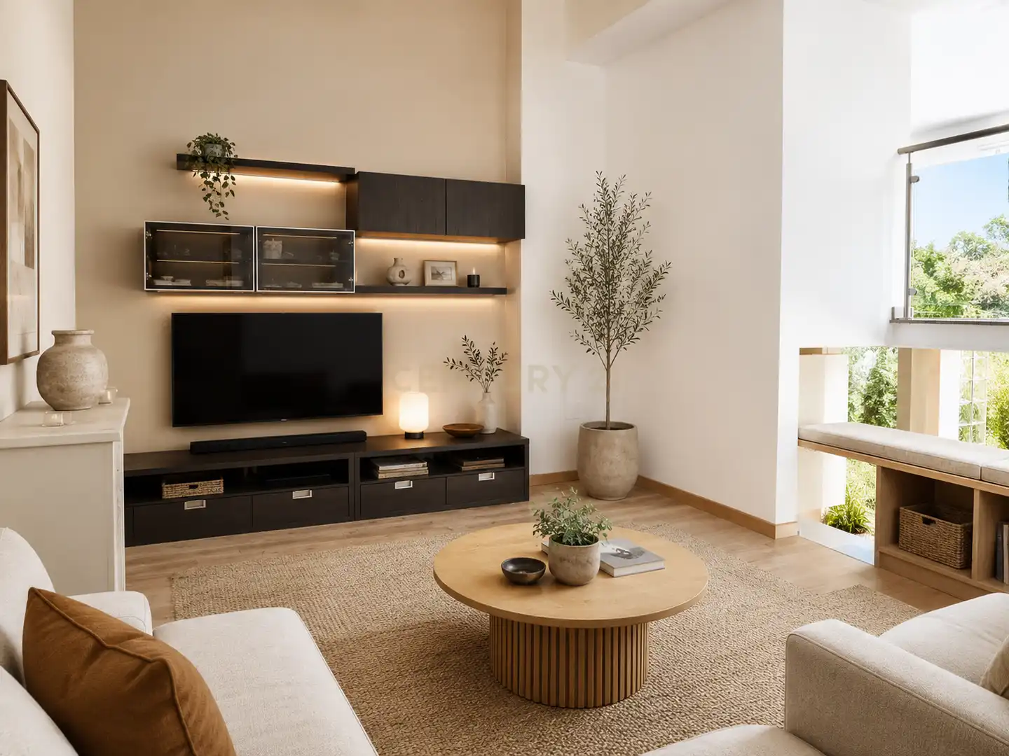 Sala d'estar de Casa o xalet en venda en Alhaurín de la Torre amb Aire condicionat, Jardí privat i Traster
