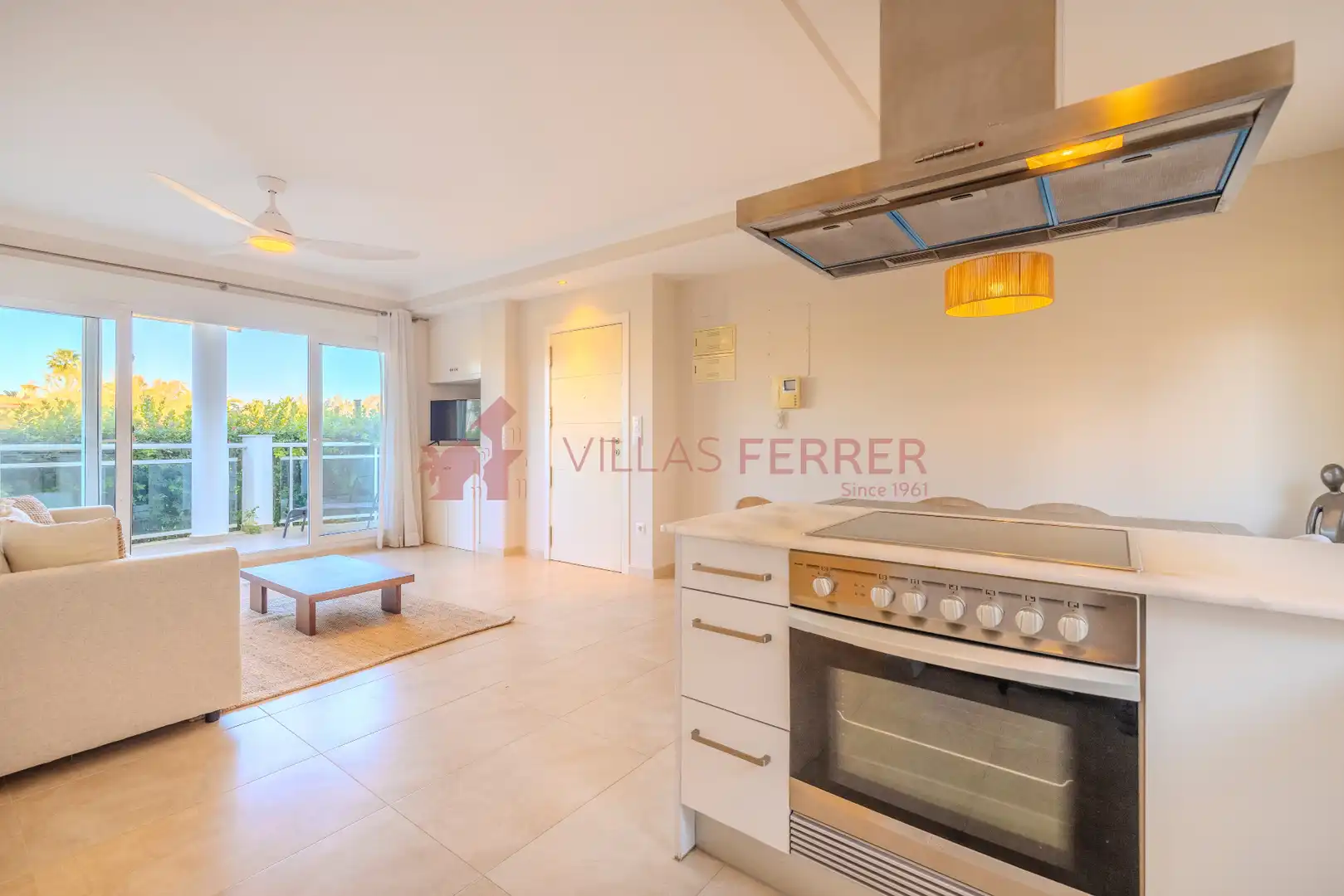Kitchen of Flat for sale in Dénia  with Air Conditioner, Terrace and Furnished