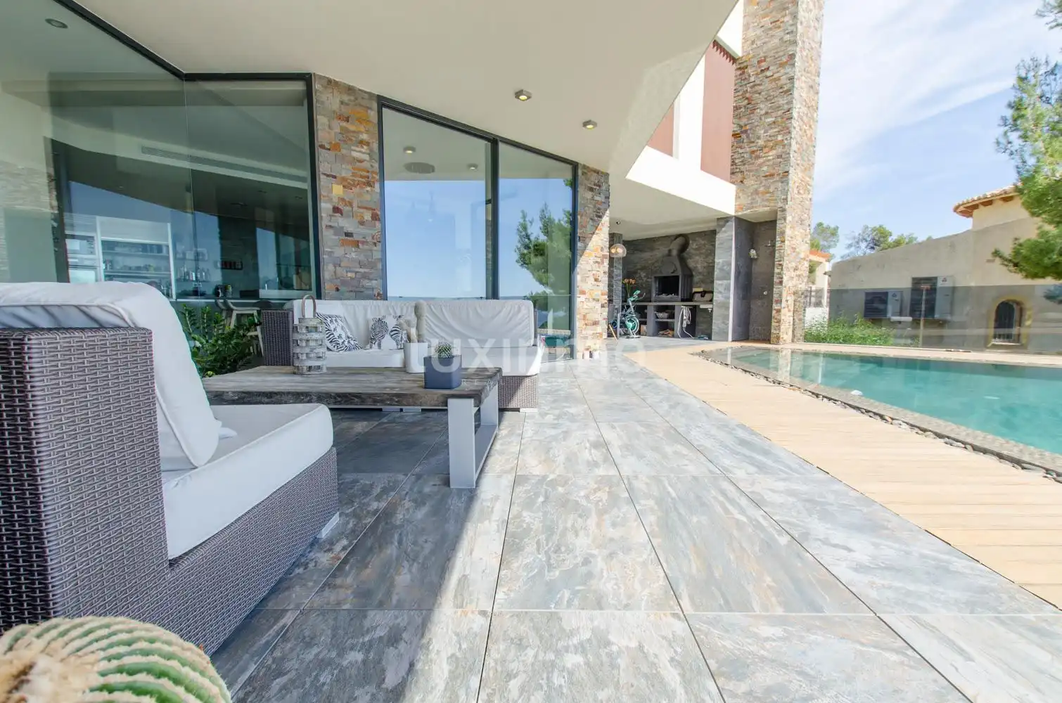 Terrasse von Haus oder Chalet zum Verkauf in Altea mit Klimaanlage, Heizung und Privatgarten
