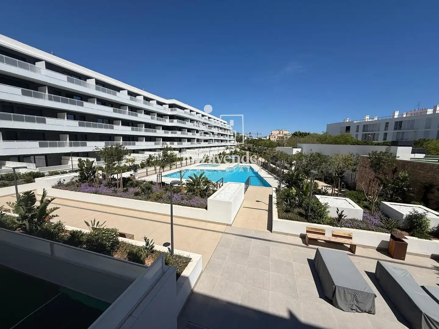 Vista exterior de Pis de lloguer en Eivissa amb Aire condicionat, Terrassa i Piscina