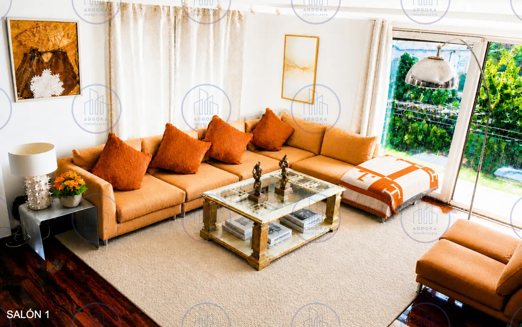 Wohnzimmer von Einfamilien-Reihenhaus zum Verkauf in Andoain mit Heizung, Privatgarten und Parkett