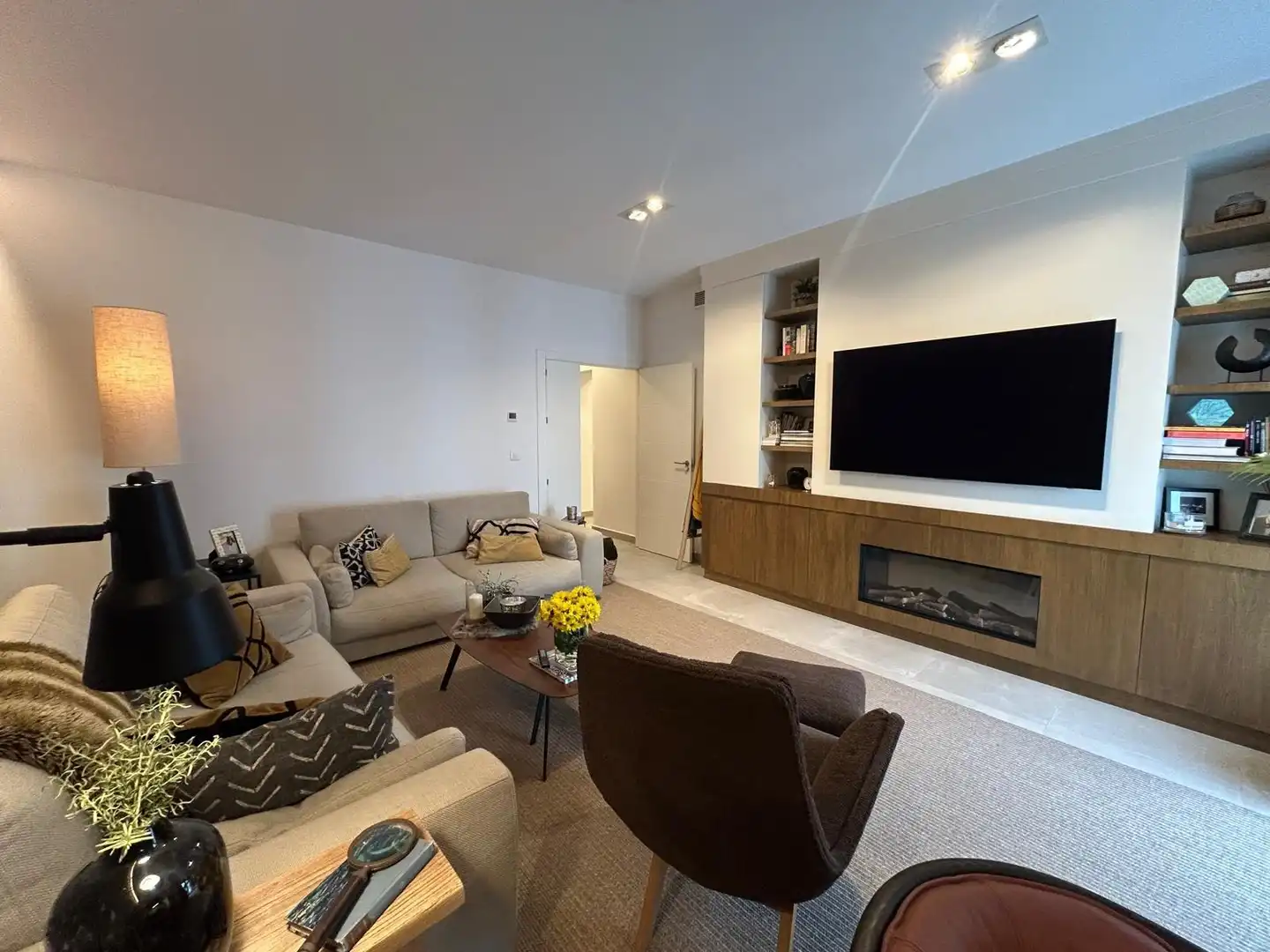 Living room of Flat for sale in  Cádiz Capital  with Air Conditioner, Terrace and Furnished