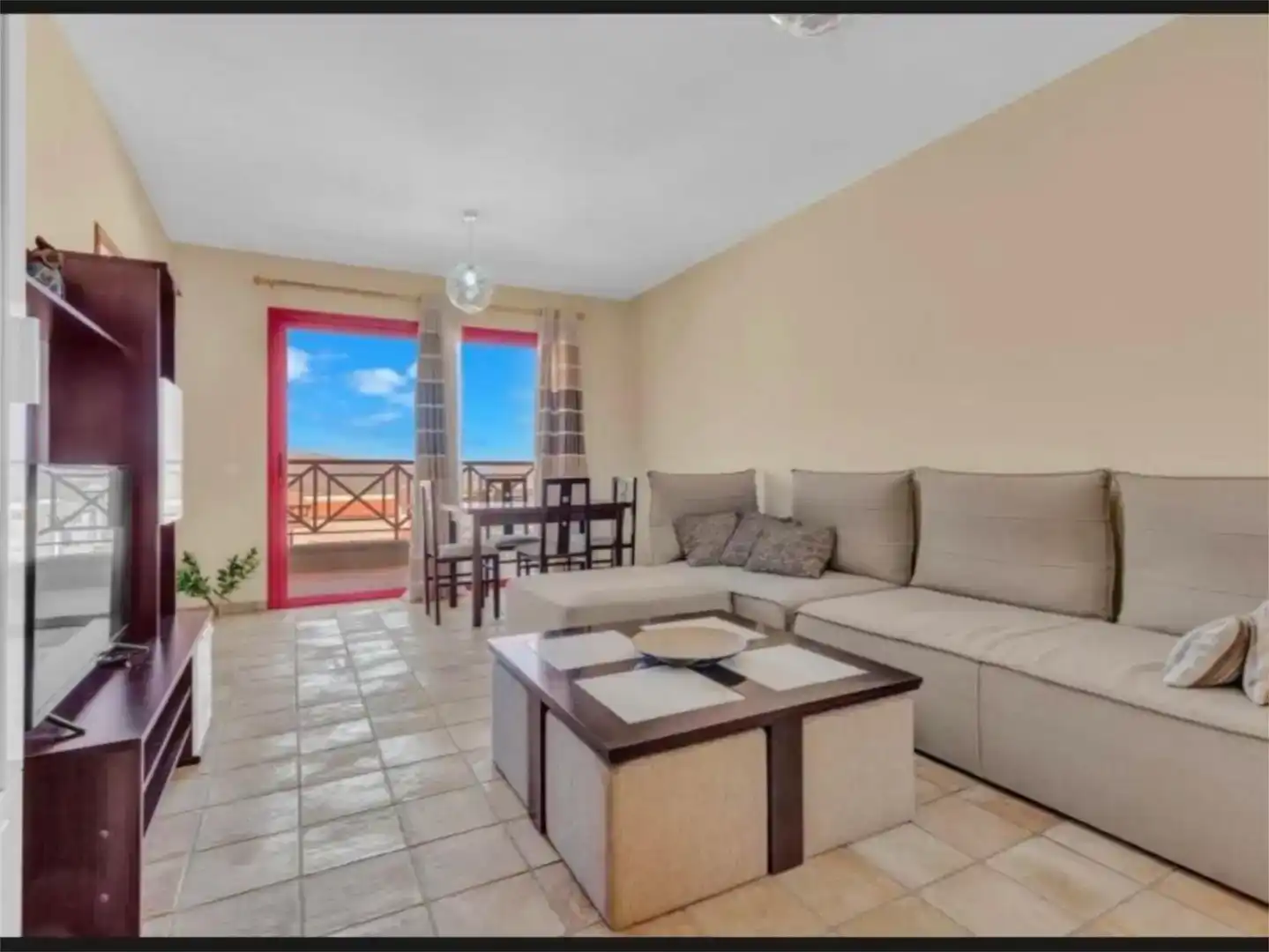 Living room of Flat for sale in Pájara  with Private garden, Swimming Pool and Furnished