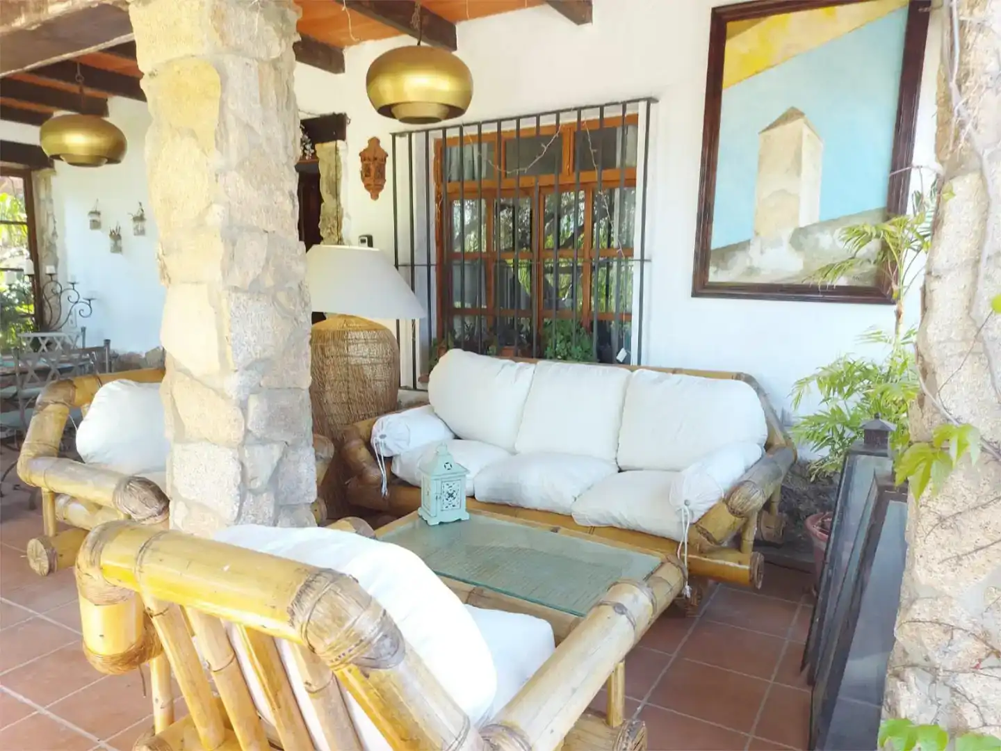 Living room of Houses for rent in Barbate  with Private garden, Swimming Pool and Furnished