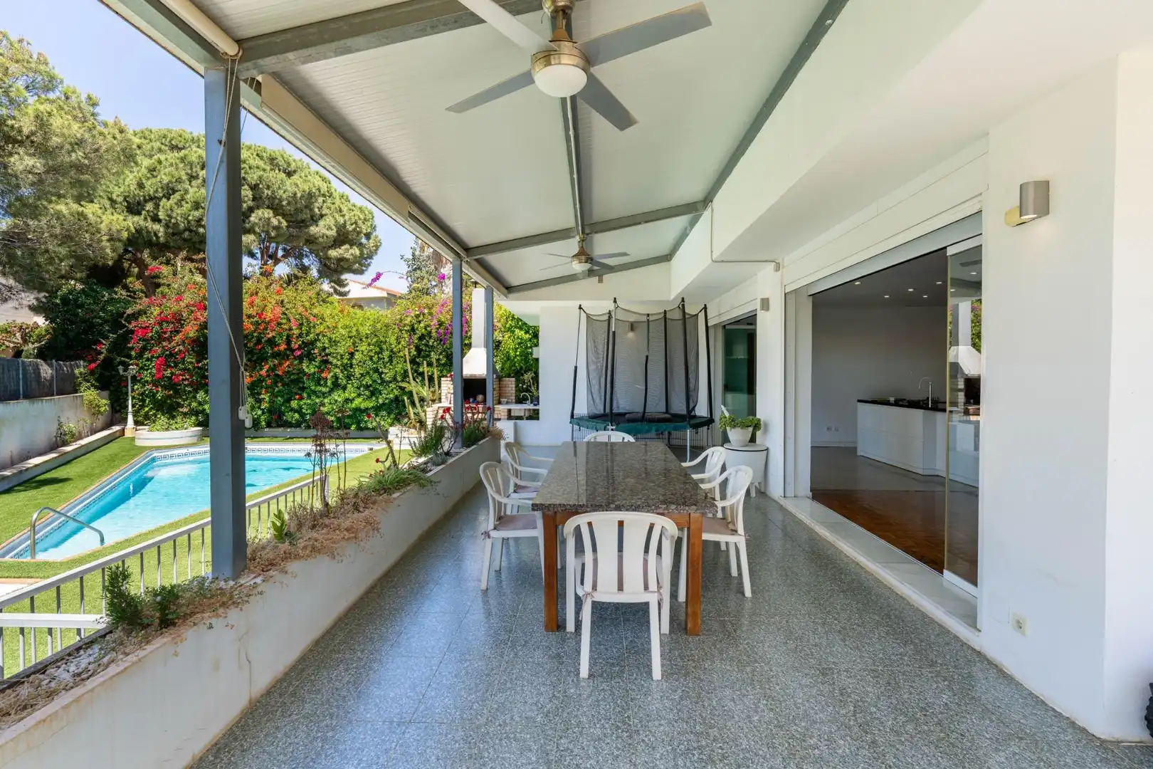 Terraza de Casa o chalet en venta en Roquetas de Mar con Aire acondicionado, Jardín privado y Parquet