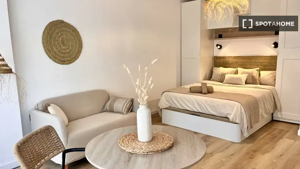 Sala d'estar de Pis per a compartir en  Palma de Mallorca amb Aire condicionat, Terrassa i Moblat