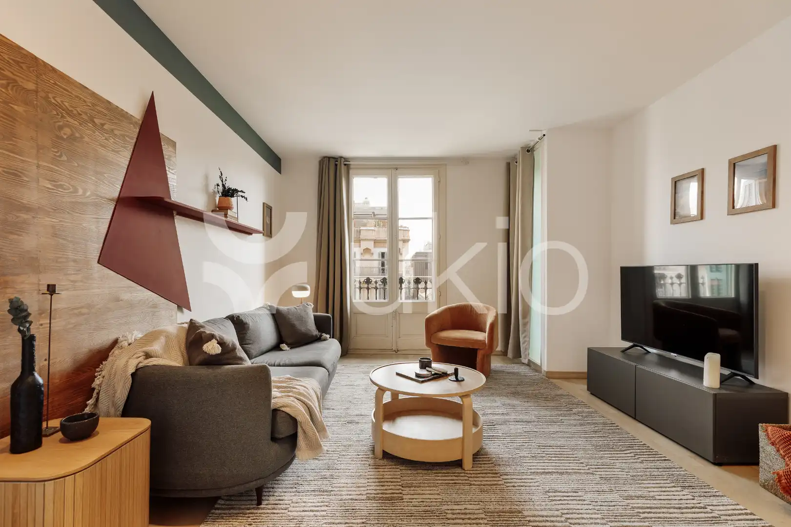 Wohnzimmer von Wohnungen zur Miete in Barcelona mit Klimaanlage, Heizung und Möbliert