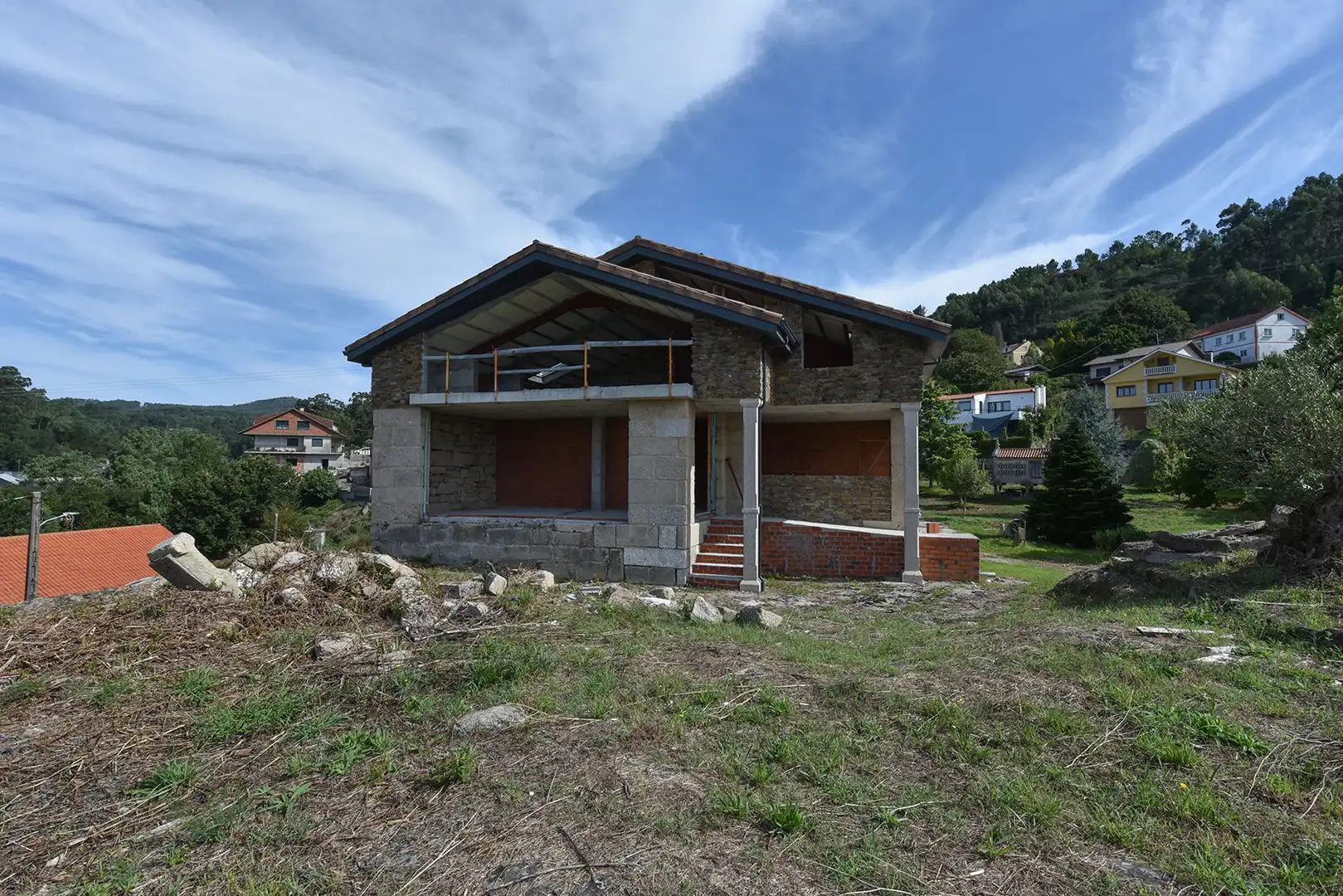 Vista exterior de Casa o xalet en venda en Soutomaior amb Jardí privat, Terrassa i Traster
