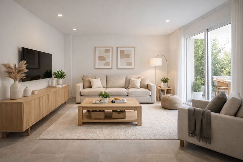 Sala de estar de Piso en venta en  Madrid Capital con Aire acondicionado, Calefacción y Amueblado