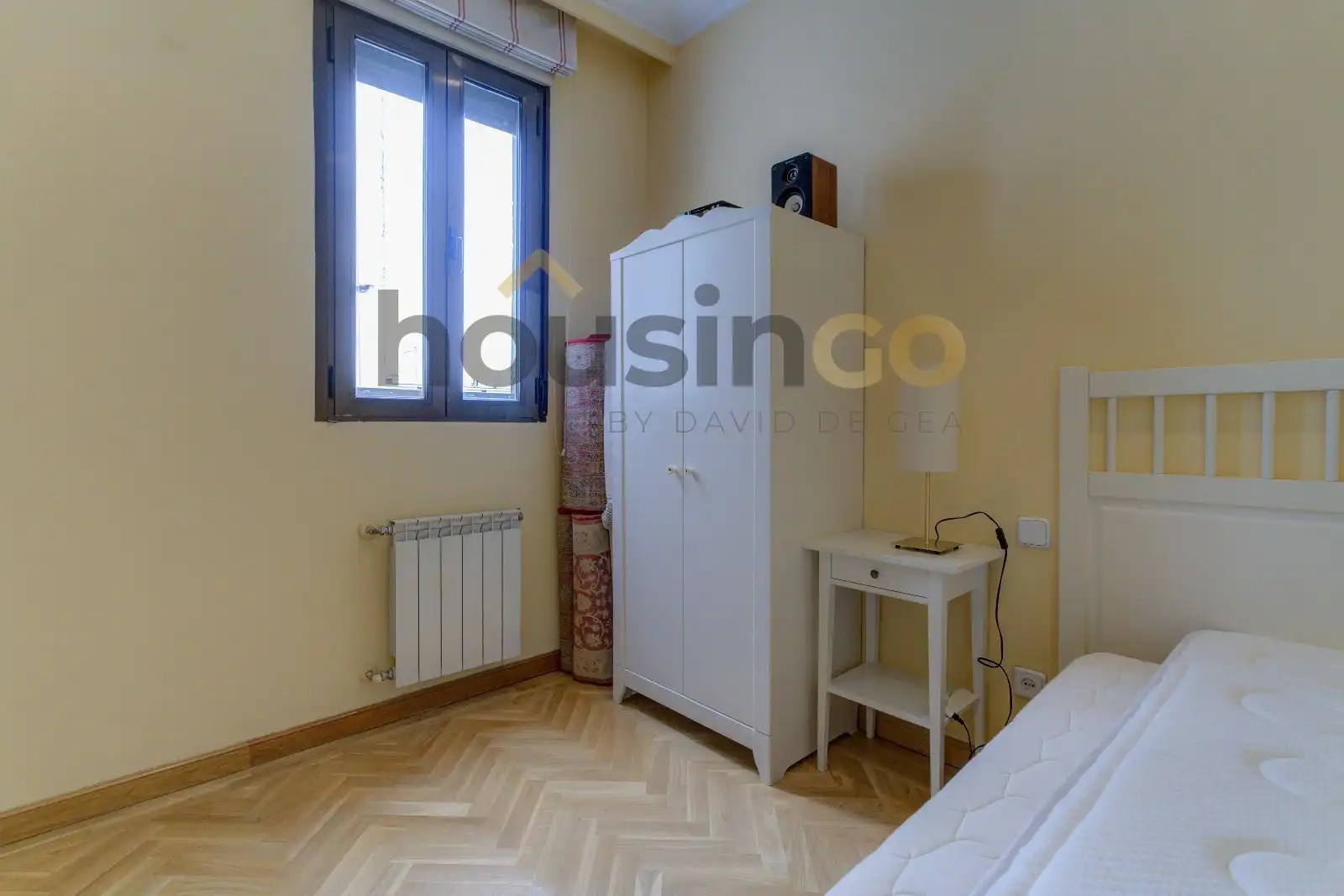 Bedroom of Flat for rent in Madrid  with Air Conditioner, Heating and Parquet flooring
