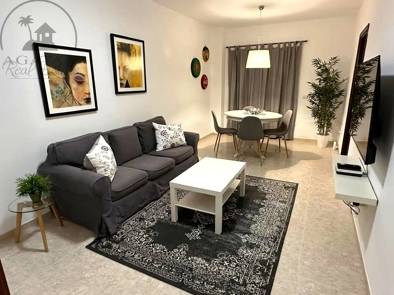 Sala de estar de Casa o chalet de alquiler en Los Silos con Aire acondicionado y Amueblado