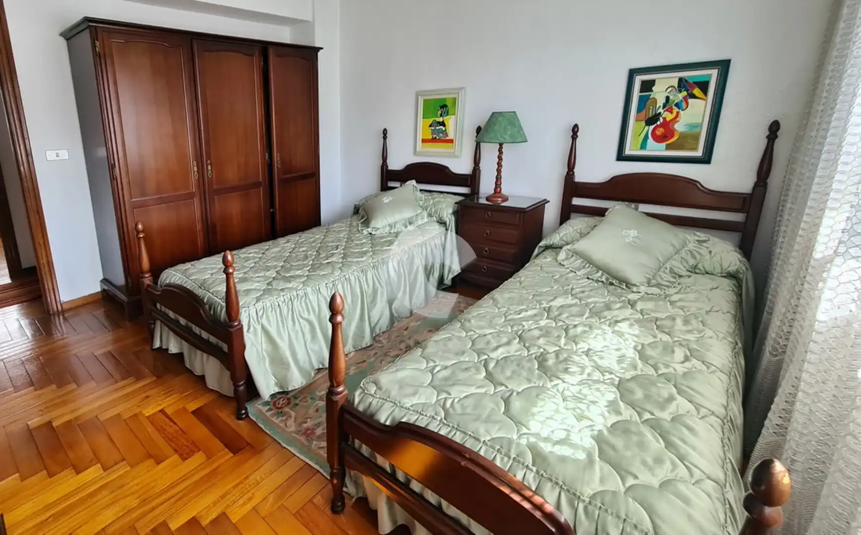 Bedroom of Flat for sale in Vigo   with Heating, Furnished and Balcony