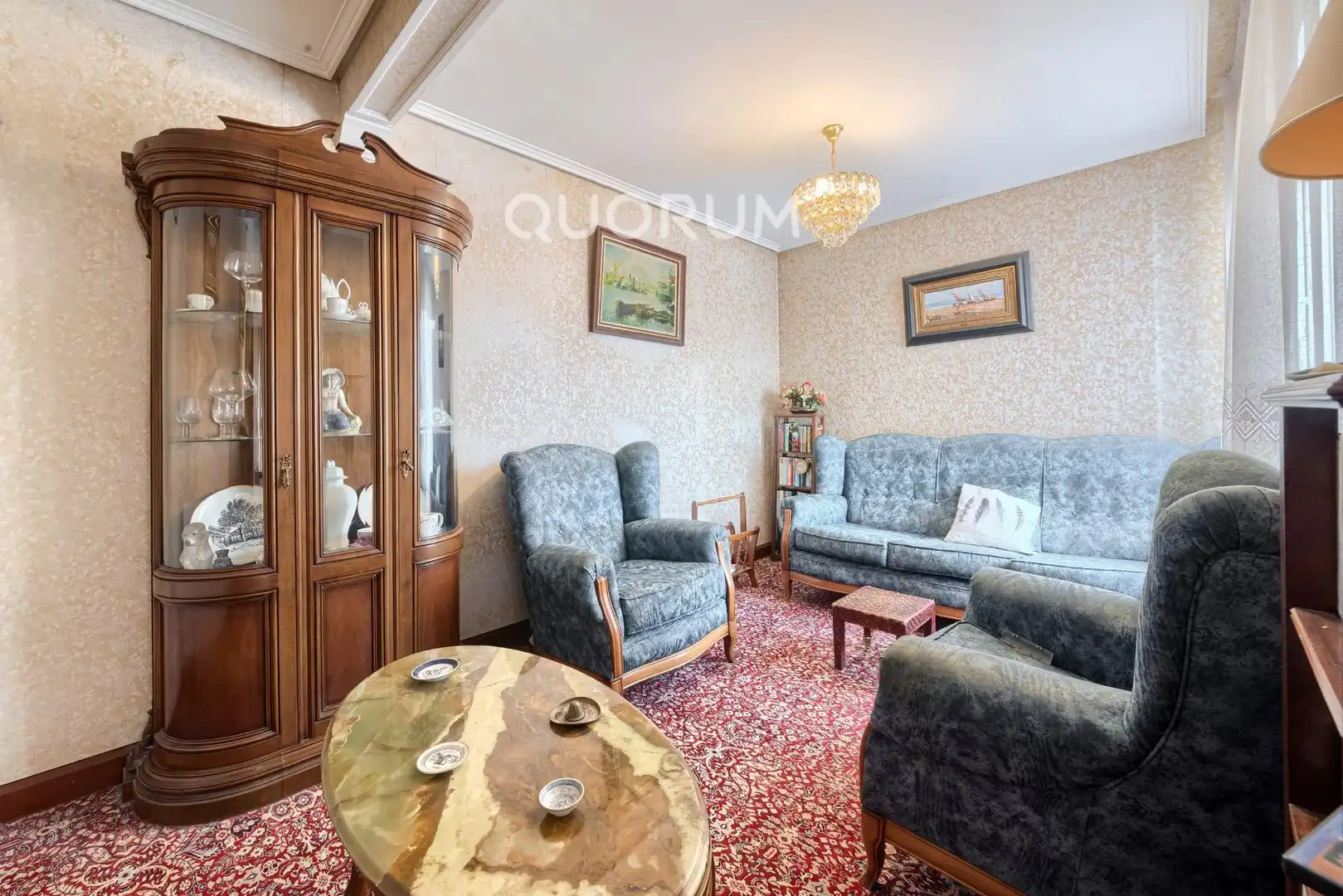 Living room of Flat for sale in Bilbao   with Heating and Furnished