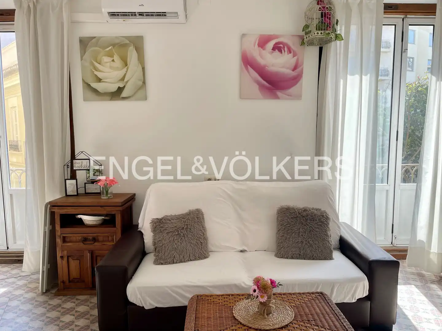 Sala de estar de Piso de alquiler en Valencia con Aire acondicionado, Calefacción y Balcón