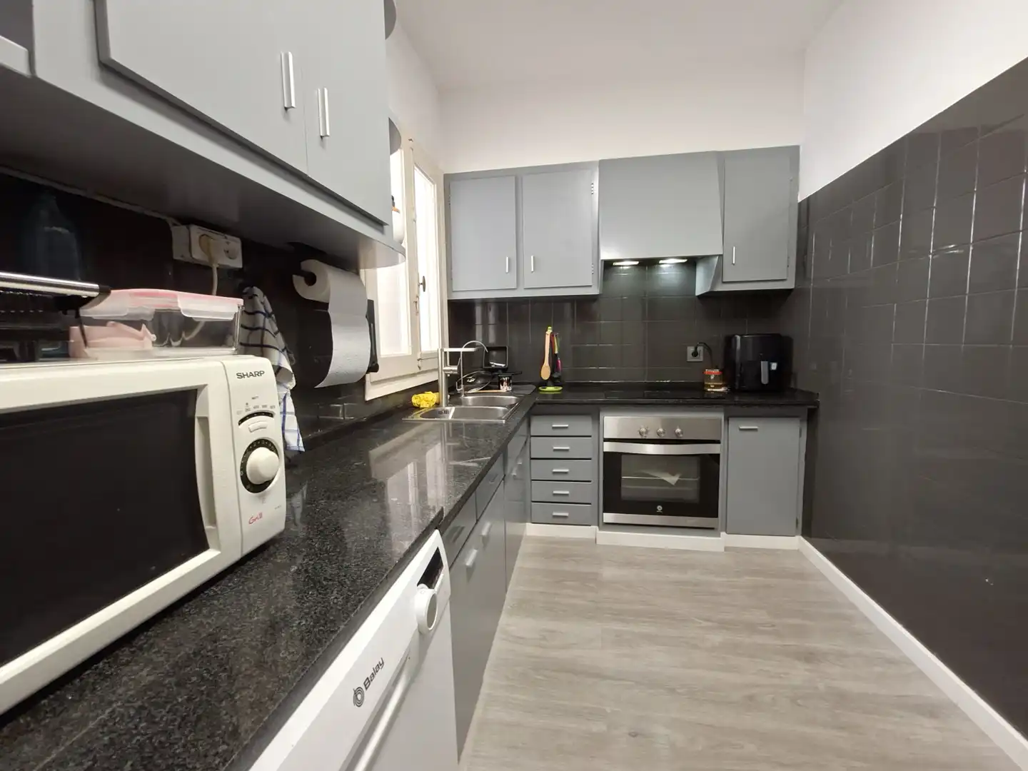 Kitchen of Flat for sale in Maó - Mahón  with Air Conditioner, Furnished and Balcony
