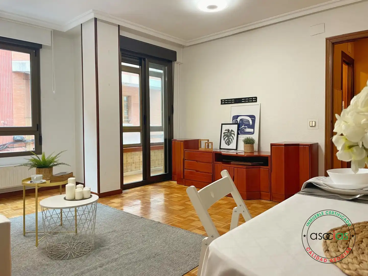 Schlafzimmer von Wohnung zum Verkauf in Gijón  mit Heizung, Parkett und Abstellraum