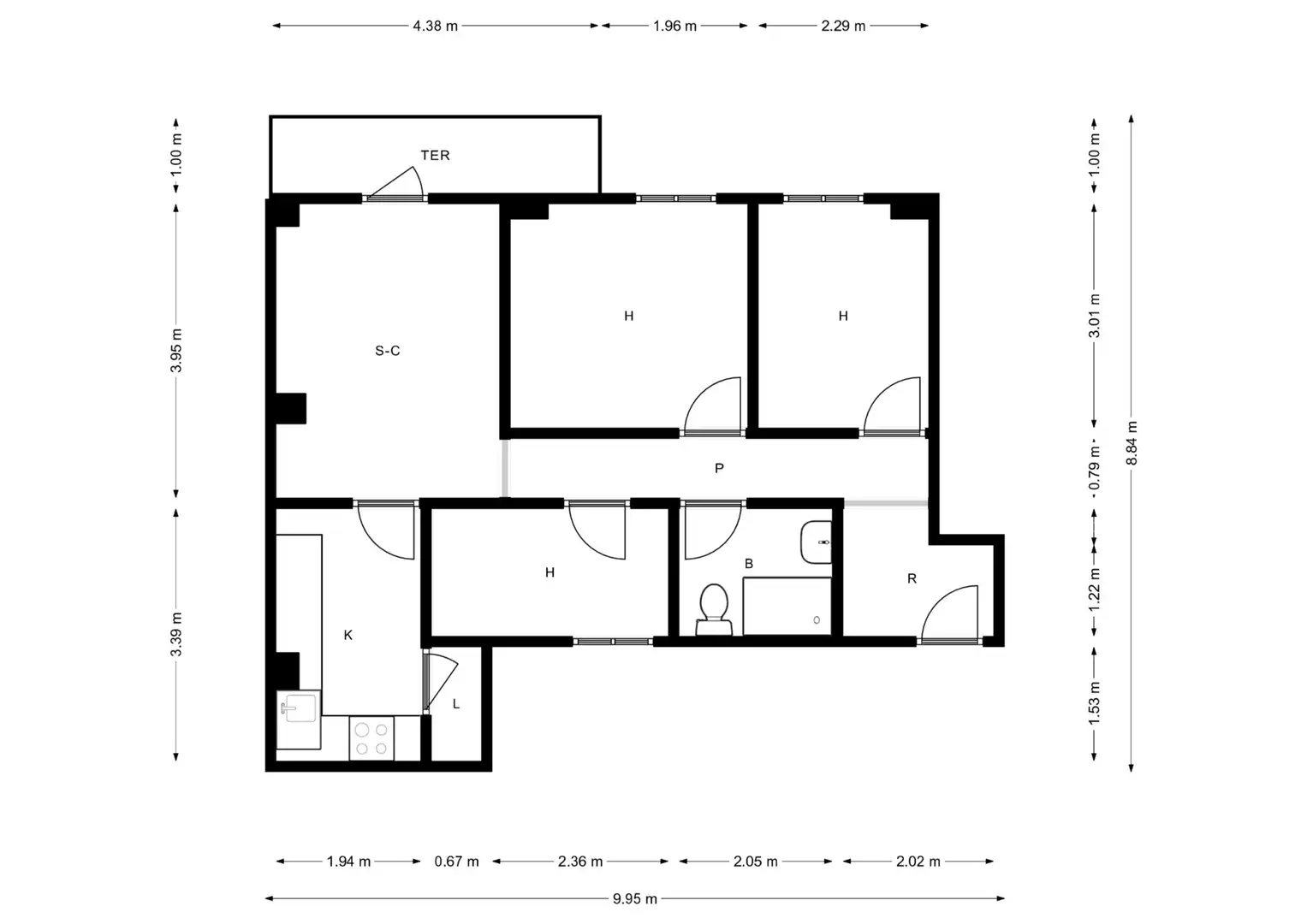 Wohnung zur Miete in Mislata mit Terrasse, Ofen und Haustiere erlaubt