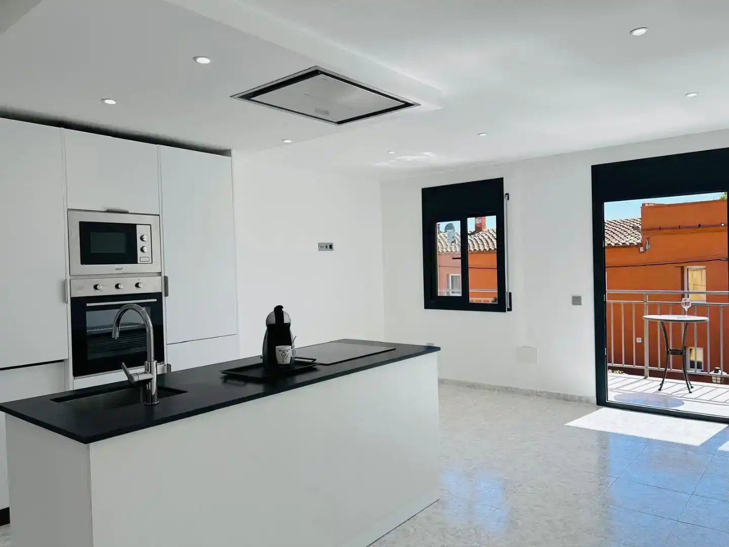 Kitchen of Flat for rent in Vilamacolum  with Air Conditioner, Swimming Pool and Balcony