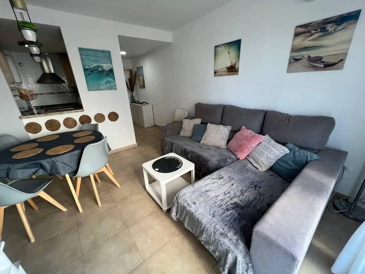 Sala d'estar de Dúplex en venda en Gandia amb Aire condicionat, Moblat i Forn