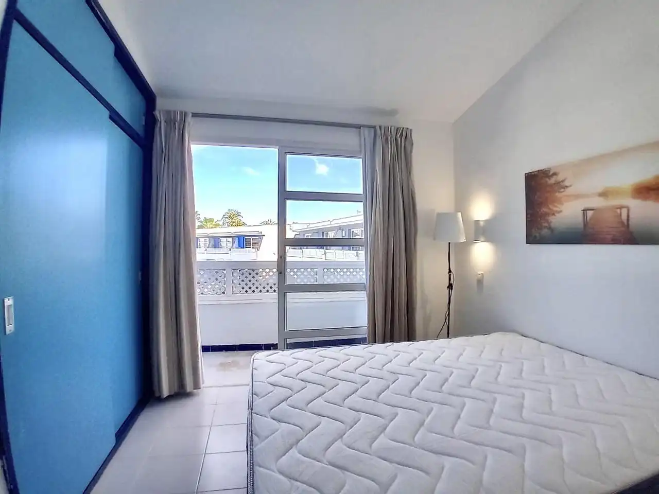 Schlafzimmer von Maisonette zur Miete in San Bartolomé de Tirajana mit Klimaanlage, Privatgarten und Terrasse