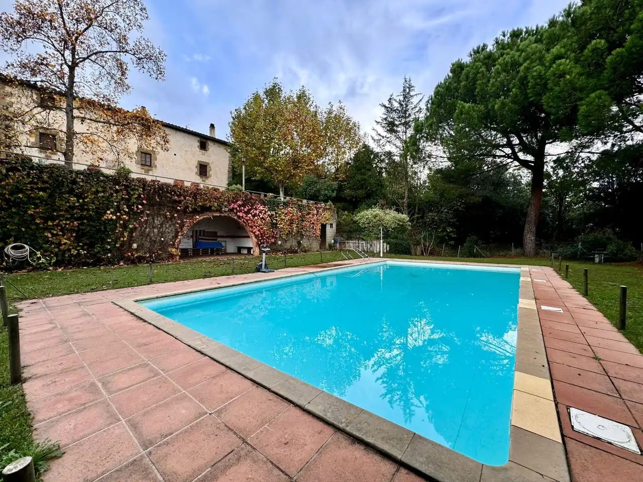 Swimming pool of Country homes for sale in Anglès  with Private garden, Terrace and Swimming Pool