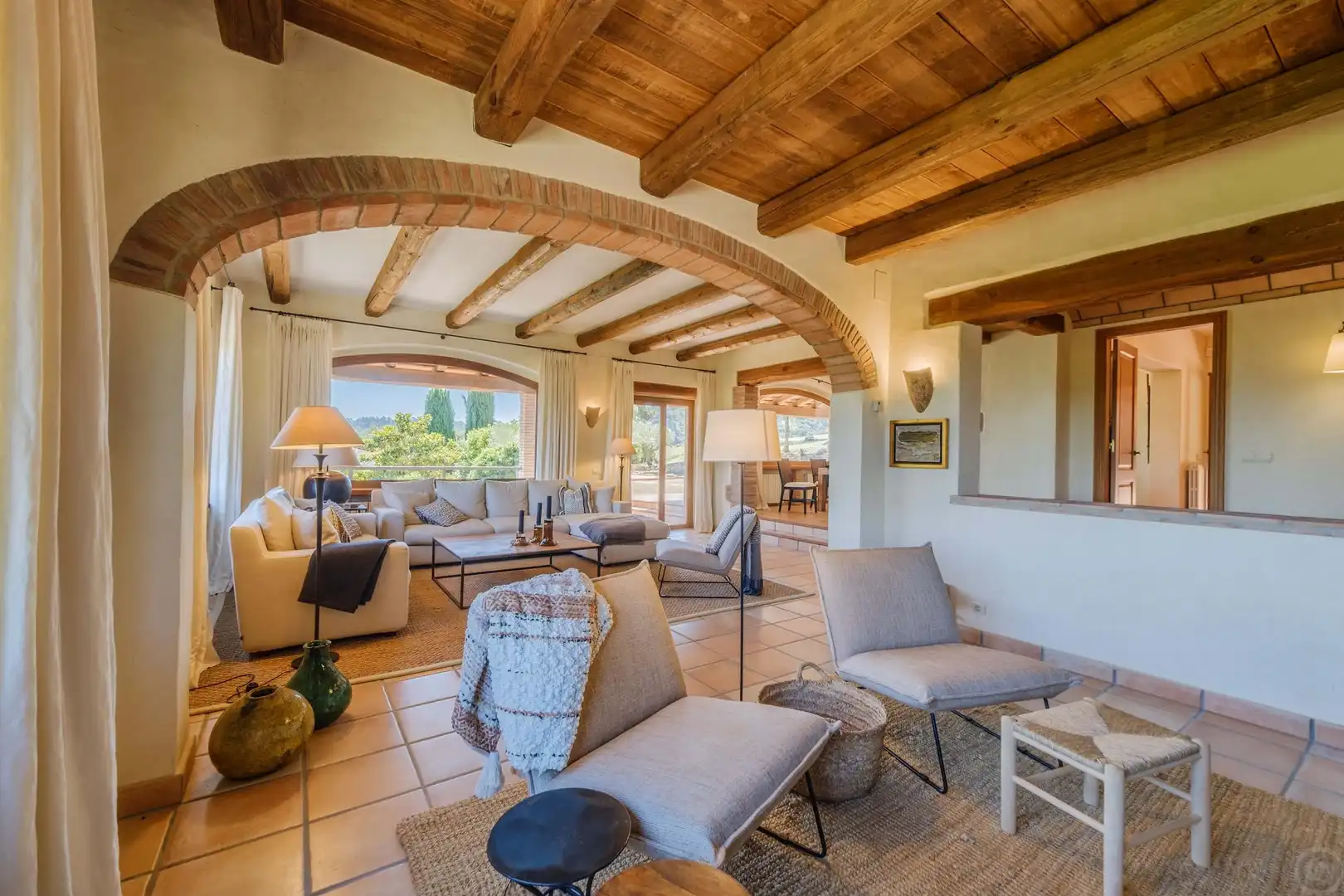 Living room of Houses for sale in Santa Cristina d'Aro  with Air Conditioner, Heating and Storage room