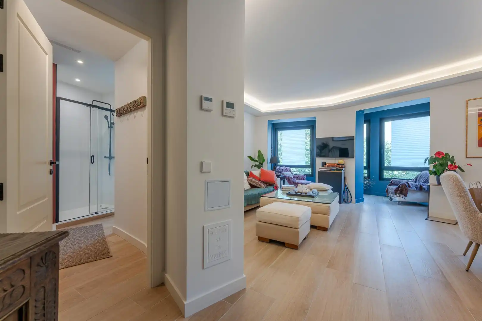 Living room of Flat for rent in Girona  with Air Conditioner and Heating