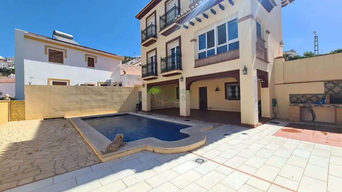 Exterior view of Houses for sale in Canillas de Albaida  with Air Conditioner, Terrace and Storage room