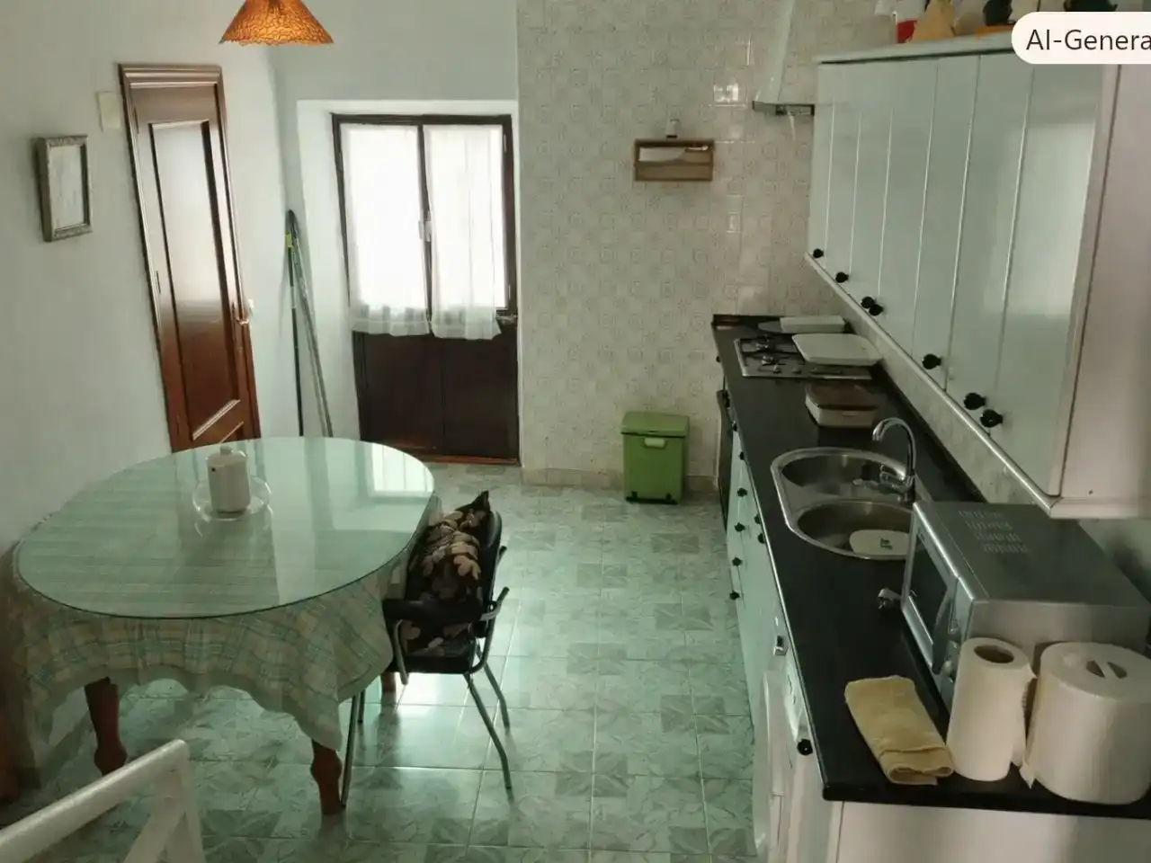 Cuina de Casa adosada en venda en Jerez de los Caballeros amb Aire condicionat