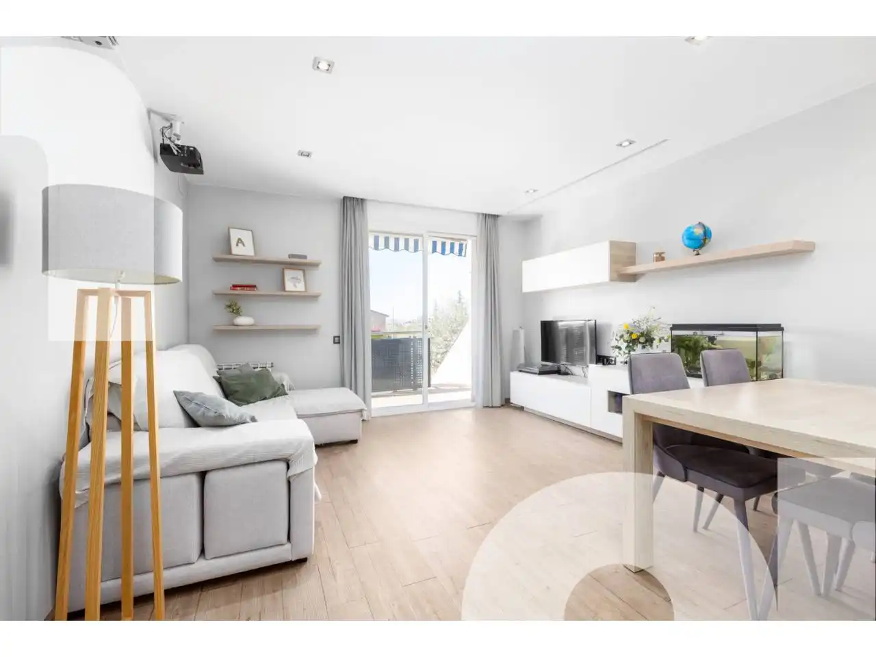 Wohnzimmer von Wohnung zum Verkauf in Les Franqueses del Vallès mit Klimaanlage, Heizung und Privatgarten