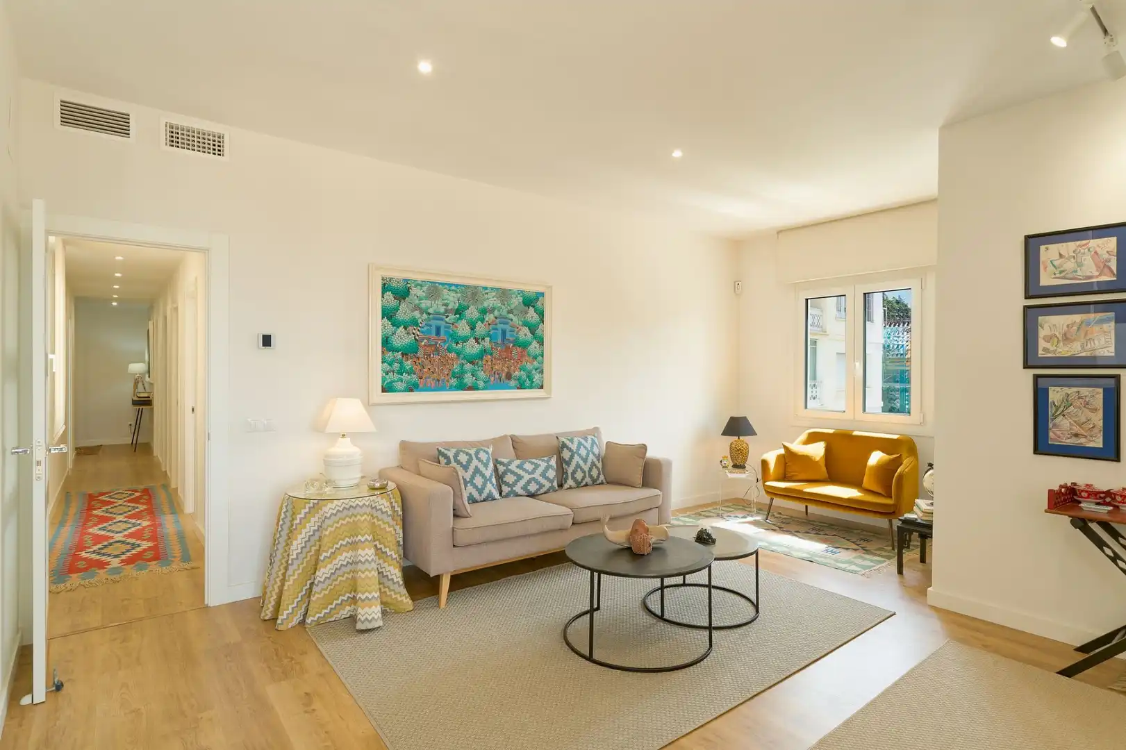 Wohnzimmer von Wohnung zum Verkauf in Málaga mit Klimaanlage, Heizung und Terrasse