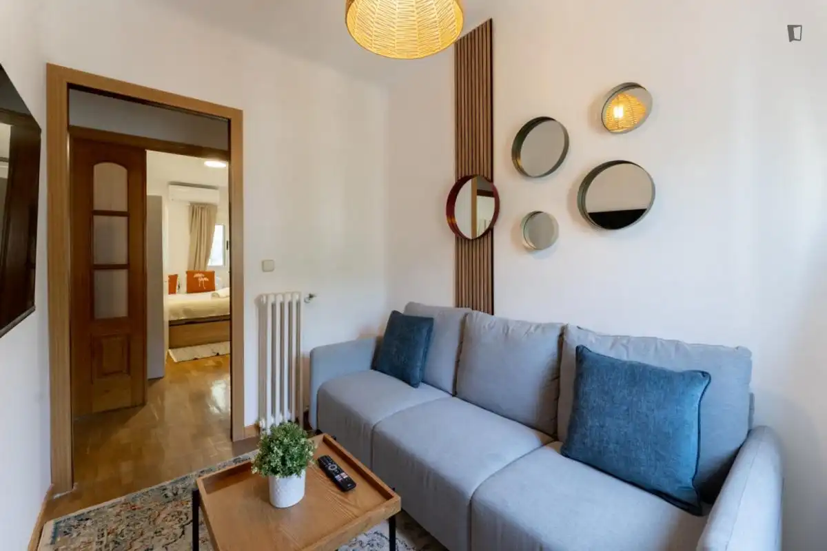 Sala d'estar de Apartament per a compartir en Madrid amb Calefacció, Moblat i Forn