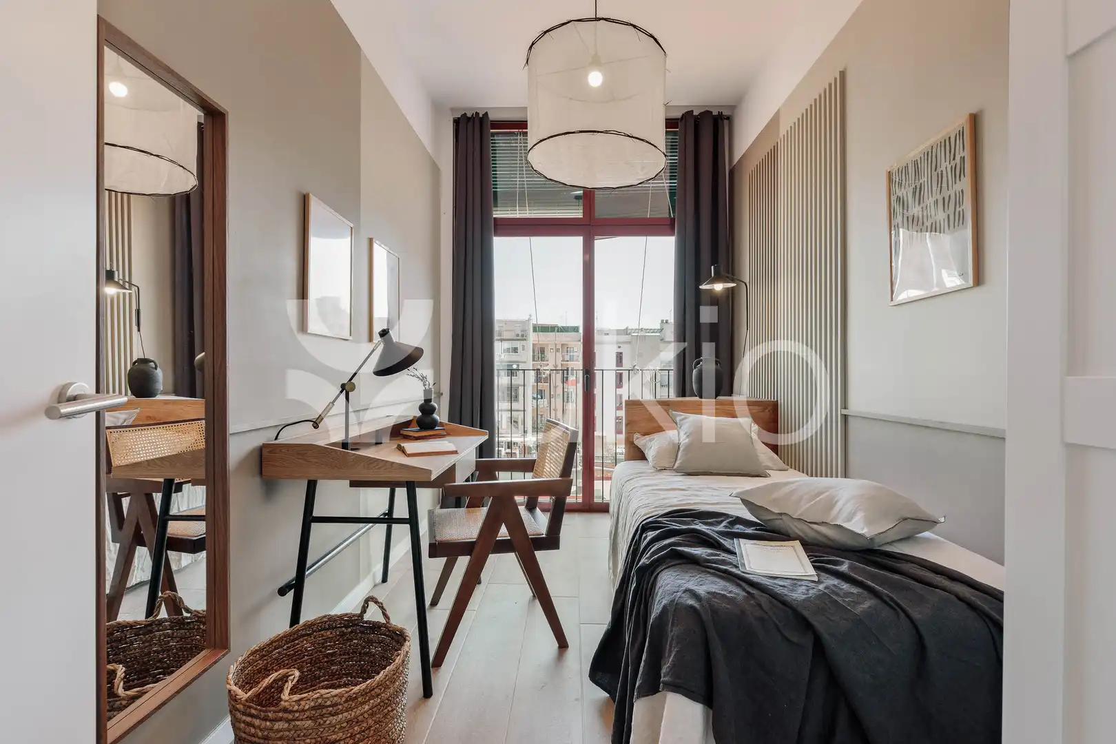 Habitación de Apartamento de alquiler en Barcelona con Aire acondicionado, Calefacción y Amueblado